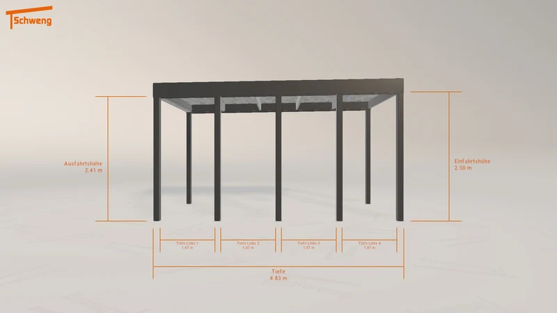 #DE Schweng Flachdachcarport C600 (ID ygmk3k)