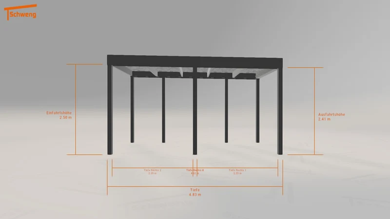 #DE Schweng Flachdachcarport C600 (ID ygmk3k)