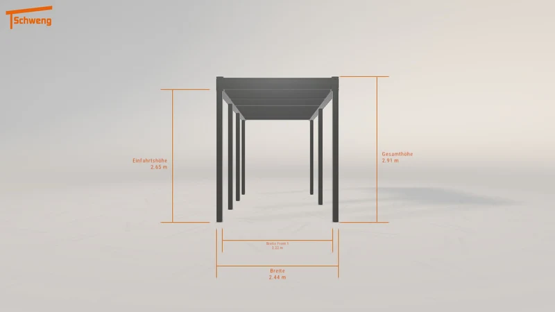 #DE Schweng Flachdachcarport C600 (ID n593g5)