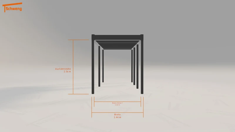 #DE Schweng Flachdachcarport C600 (ID n593g5)
