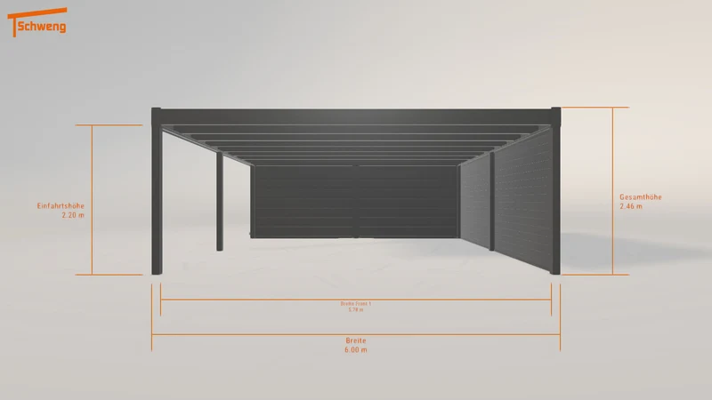 #DE Schweng Flachdachcarport C600+ (ID rjxd3m)