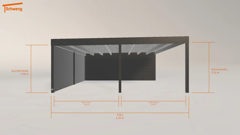 #DE Schweng Flachdachcarport C600+ (ID rjxd3m)
