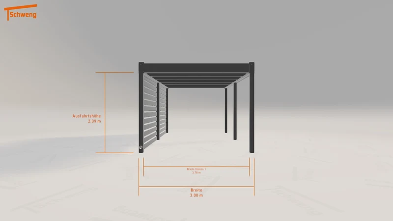 #DE Schweng Flachdachcarport C600 (ID pb55pk)