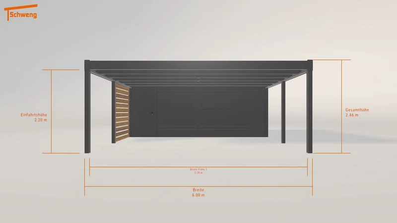 #DE Schweng Flachdachcarport C600+ (ID 9w42y9) #MTG