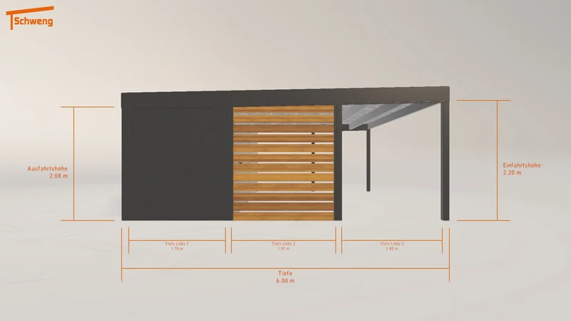 #DE Schweng Flachdachcarport C600+ (ID 9w42y9) #MTG