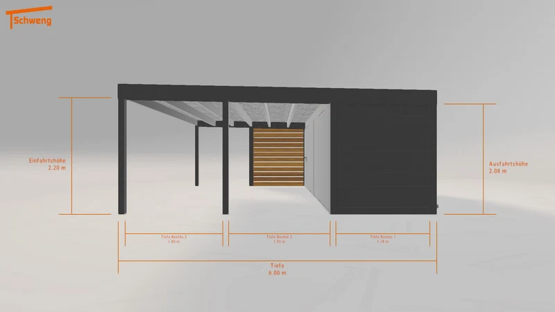 #DE Schweng Flachdachcarport C600+ (ID 9w42y9) #MTG