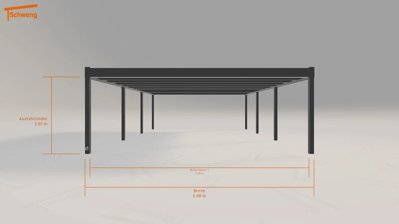 #DE Schweng Flachdachcarport C600+ (ID dvm5q8)