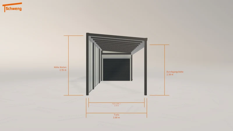#DE Schweng Pultdachcarport S400 (ID n597dg)