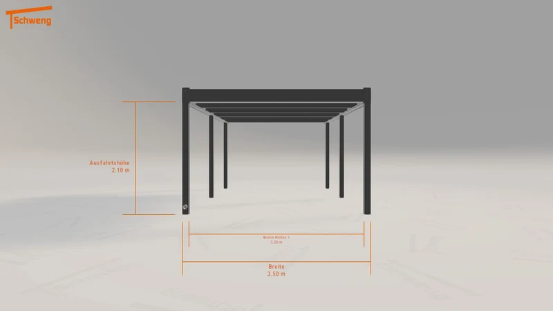 #DE Schweng Flachdachcarport C600 (ID bkr7zb)