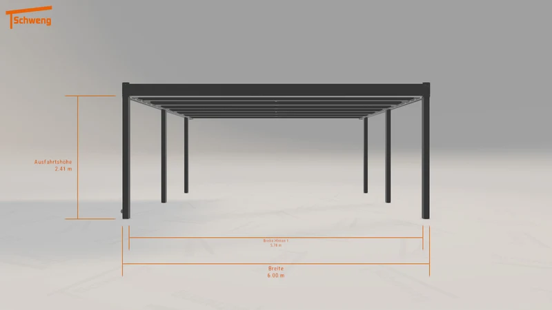 #DE Schweng Flachdachcarport C600+ (ID k2dw3q)