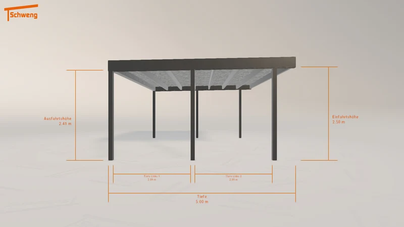 #DE Schweng Flachdachcarport C600+ (ID k2dw3q)