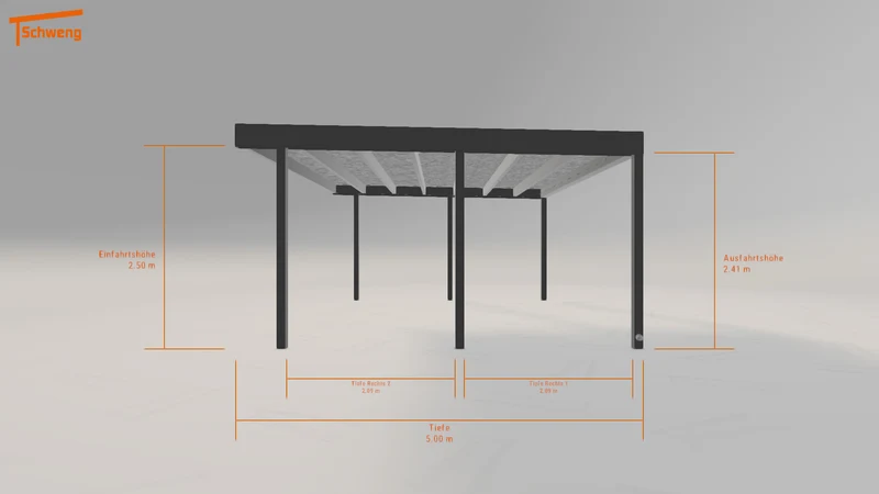 #DE Schweng Flachdachcarport C600+ (ID k2dw3q)