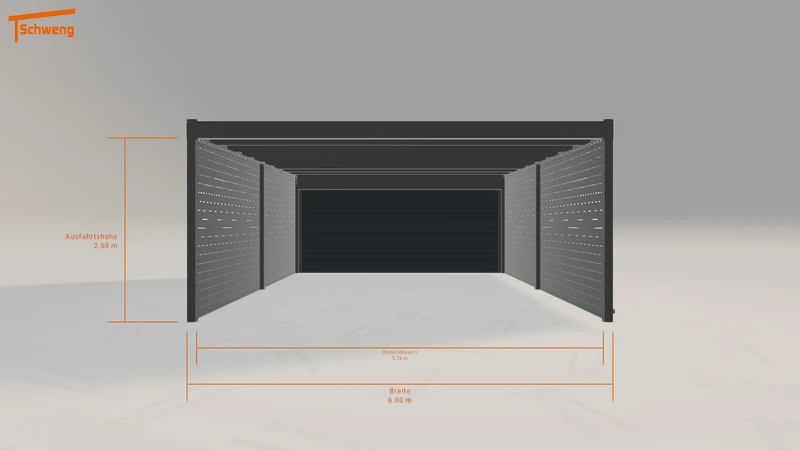 #DE Schweng Flachdachcarport C600 (ID jjm3jy)