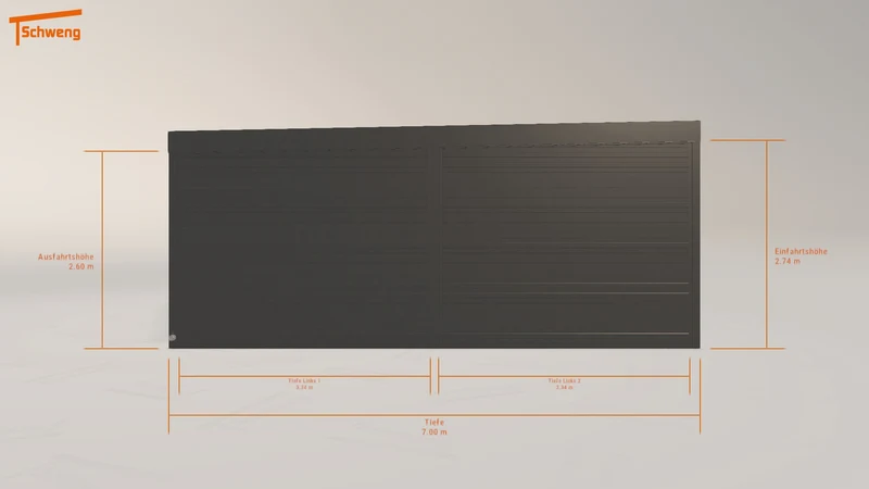 #DE Schweng Flachdachcarport C600 (ID jjm3jy)
