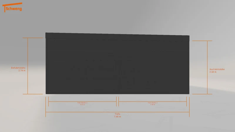 #DE Schweng Flachdachcarport C600 (ID jjm3jy)