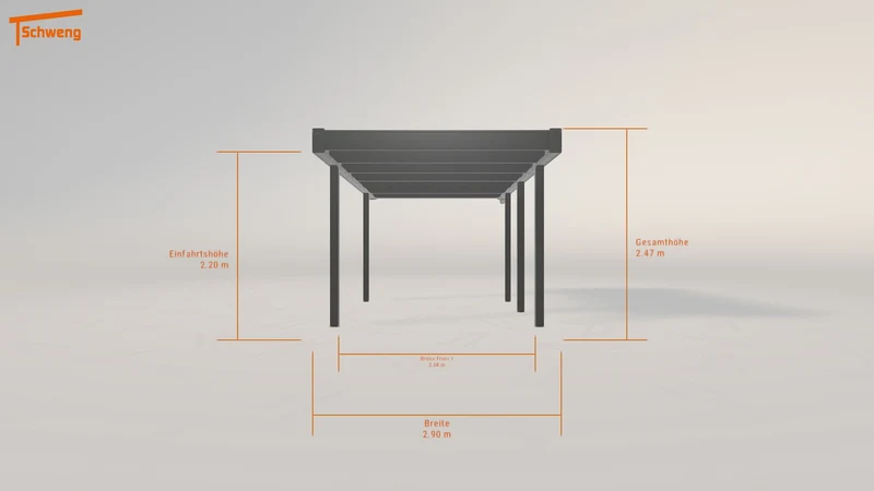 #DE Schweng Flachdachcarport C600 (ID 773g75) #MTG