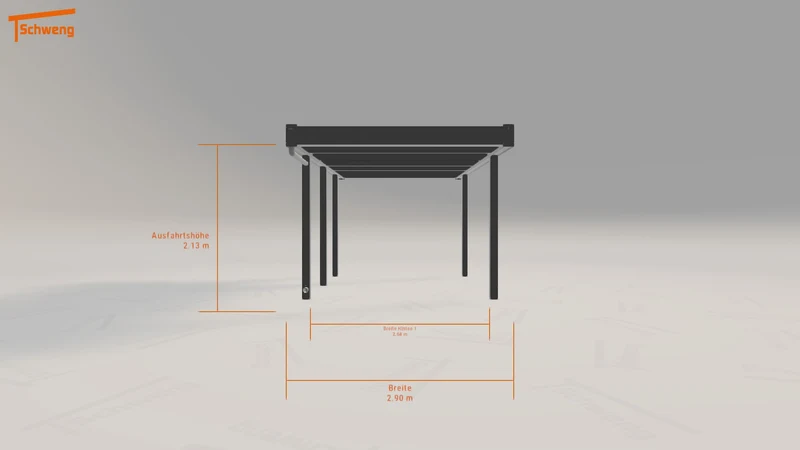 #DE Schweng Flachdachcarport C600 (ID 773g75) #MTG