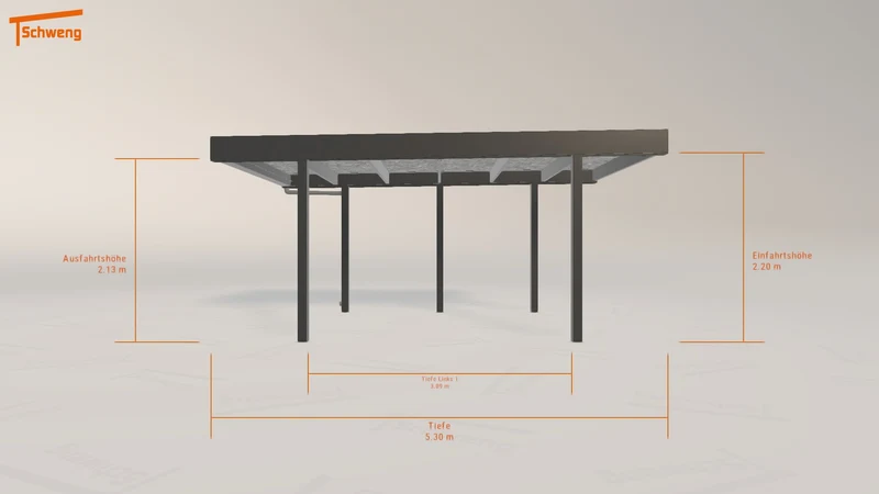#DE Schweng Flachdachcarport C600 (ID 773g75) #MTG
