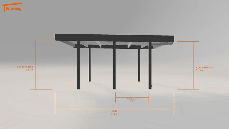 #DE Schweng Flachdachcarport C600 (ID 773g75) #MTG