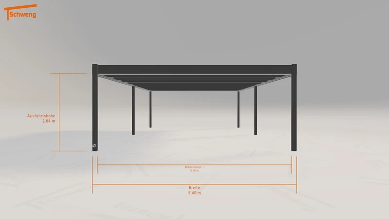 #DE Schweng Flachdachcarport C600 (ID 85zr5x)