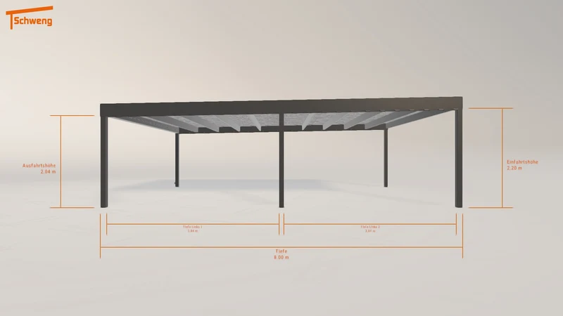 #DE Schweng Flachdachcarport C600 (ID 85zr5x)