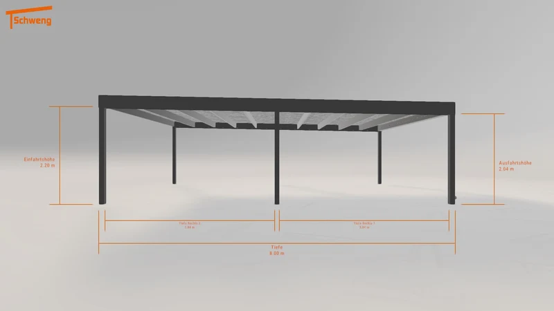#DE Schweng Flachdachcarport C600 (ID 85zr5x)