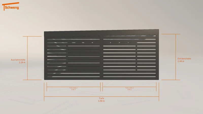 #DE Schweng Flachdachcarport C600 (ID qd7897)