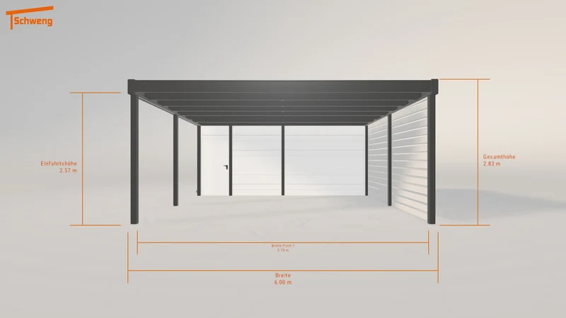 #DE Schweng Flachdachcarport C600 (ID pb55qk) #MTG