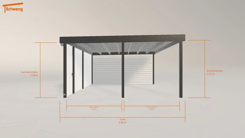 #DE Schweng Flachdachcarport C600 (ID pb55qk) #MTG