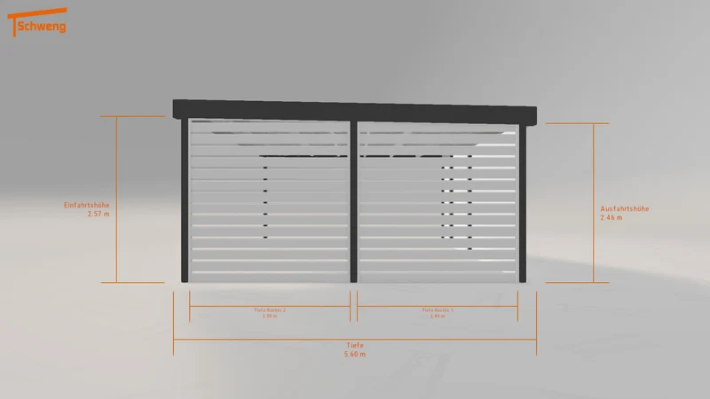 #DE Schweng Flachdachcarport C600 (ID pb55qk) #MTG