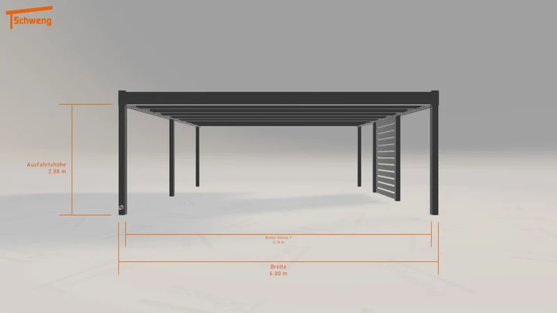 #AT Schweng Flachdachcarport C600+ (ID 332n2p) #MTG