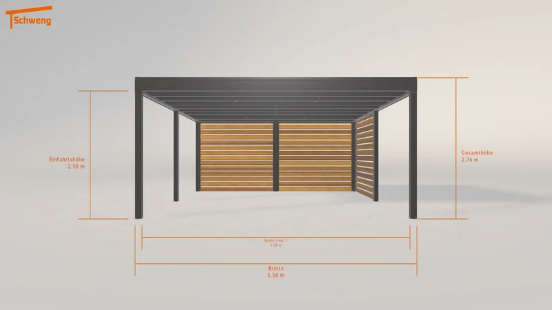 #DE Schweng Flachdachcarport C600+ (ID n59g9v) #MTG