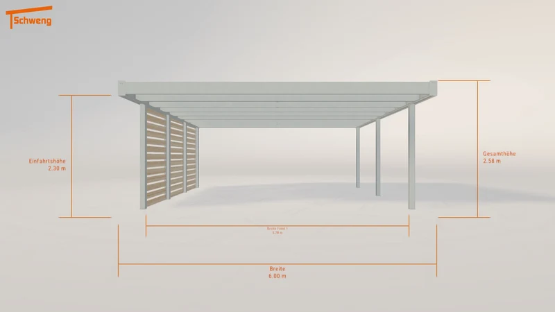 #DE Schweng Flachdachcarport C600+ (ID bkr7bb) #MTG