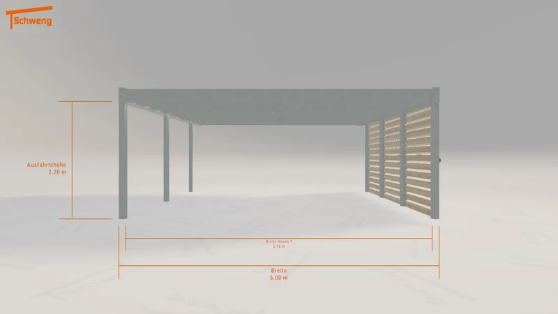 #DE Schweng Flachdachcarport C600+ (ID bkr7bb) #MTG