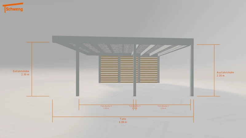 #DE Schweng Flachdachcarport C600+ (ID bkr7bb) #MTG