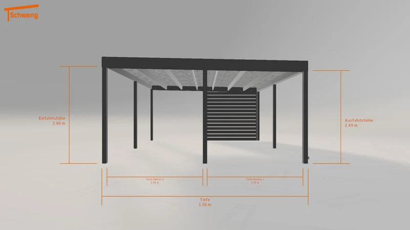 #AT Schweng Flachdachcarport C600 (ID 85zq9d) #MTG