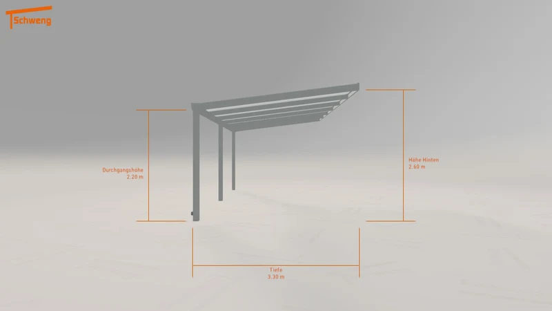 #DE Schweng Pultdachcarport S350 (ID 85z34w) #MTG