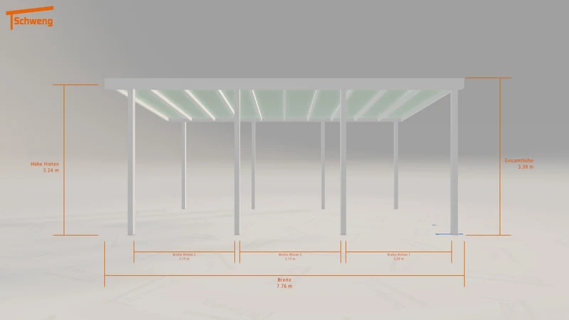 #CH Schweng Pultdachcarport S400 (ID 7734rz) #MTG