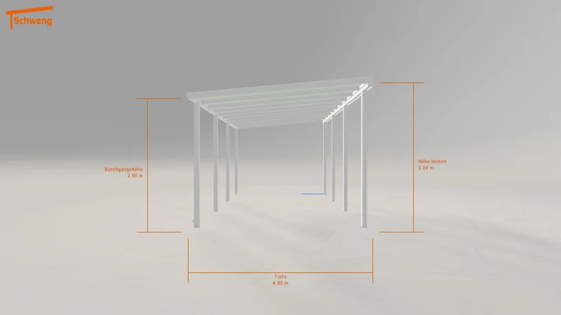 #CH Schweng Pultdachcarport S400 (ID 7734rz) #MTG