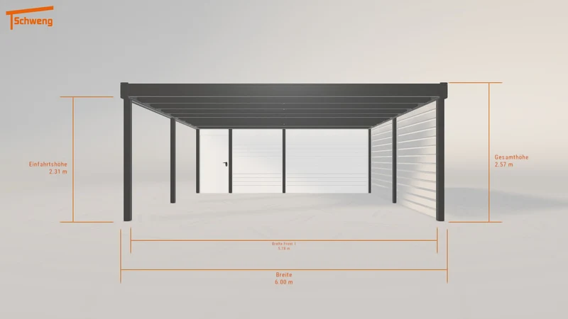 #DE Schweng Flachdachcarport C600+ (ID 85zzr2) #MTG
