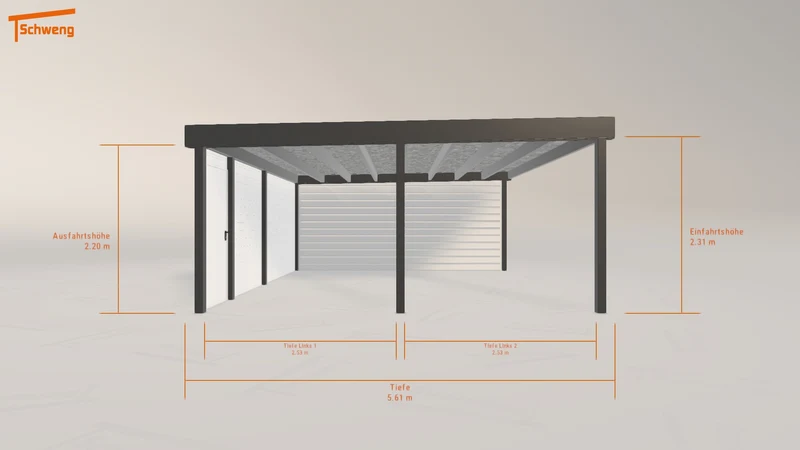 #DE Schweng Flachdachcarport C600+ (ID 85zzr2) #MTG