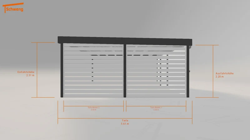 #DE Schweng Flachdachcarport C600+ (ID 85zzr2) #MTG