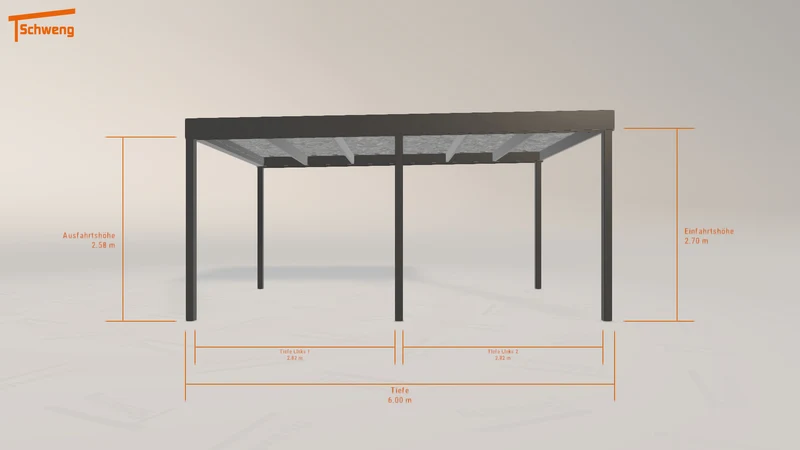 #DE Schweng Flachdachcarport C600 (ID qd7w7g) #MTG