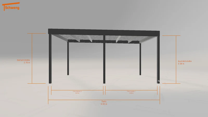 #DE Schweng Flachdachcarport C600 (ID qd7w7g) #MTG