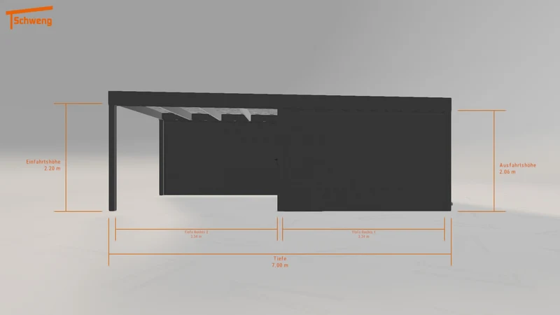 #DE Schweng Flachdachcarport C600 (ID 42q57d) #MTG