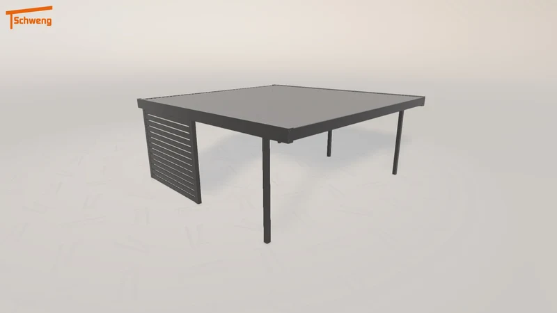 #DE Schweng Flachdachcarport C600 (ID 33299g)