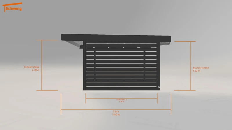 #DE Schweng Flachdachcarport C600 (ID mjkqbv)