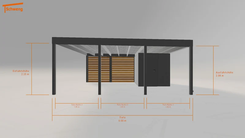 #DE Schweng Flachdachcarport C600 (ID ygmdqp) #MTG