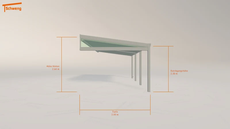 #AT Schweng Terrassenüberdachung S400 (ID 3322wz)