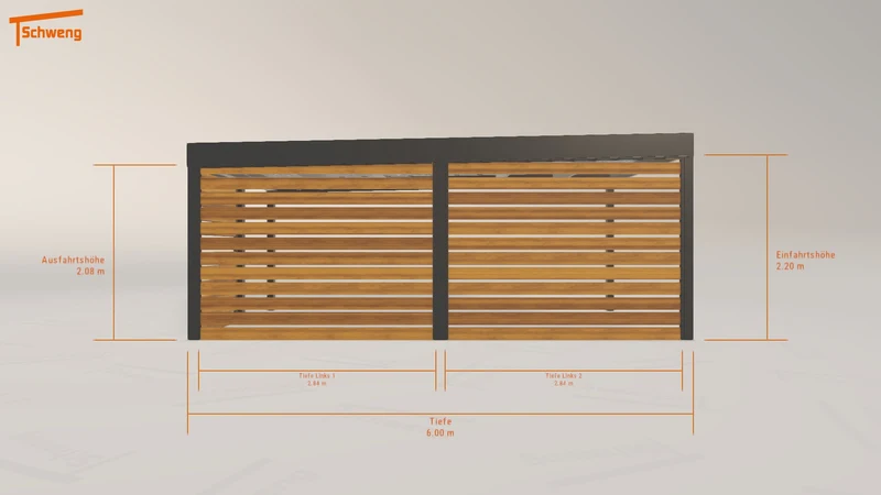 #DE Schweng Flachdachcarport C600 (ID dvm997)